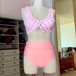 cute peach/coral bathing suit